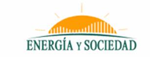 Logotipo de energia y Sociedad, presente en la Escuela durante la jornada