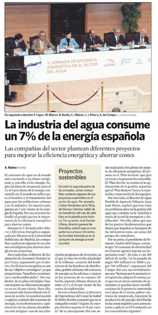 La Jornada de Elecnor en el Economista