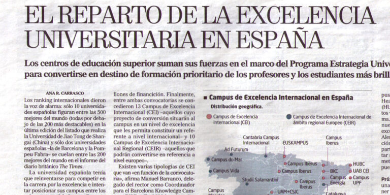 Imagen de la página del Periódico "El Mundo"