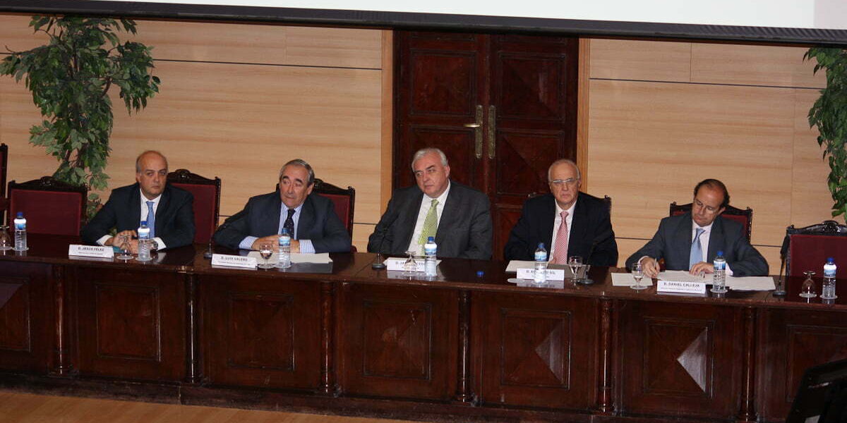 Inauguración Foro Aege Jesús Félez, Luis Valero, Javier Uceda, Eduardo Gil y Daniel Calleja