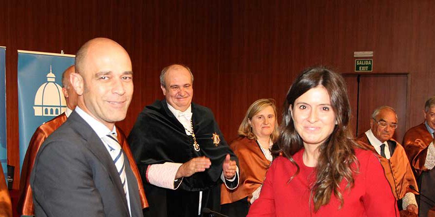 Recogida de premio Alstom en la ETSI Industriales