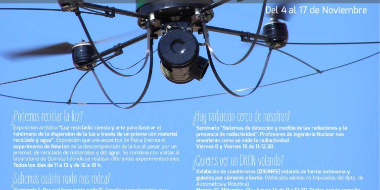 Cartel Semana de la Ciencia en escuela Industriales